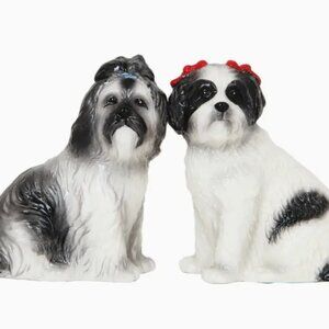 Shih Tzu's Salt and Pepper Shaker Set NIB